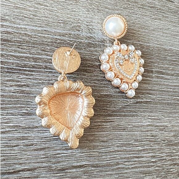 Vintage style heart earrings N340 - Picture 4 of 4